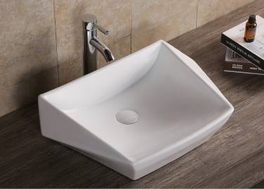 Ceruttispa CR7065 накладная, белая, асимметричная 600х410х155
