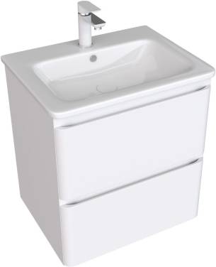 Aquanet Эмбер 60 2 ящ. белый матовый без раковины
