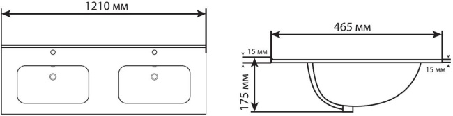 Aquanet Flat 120 черная матовая