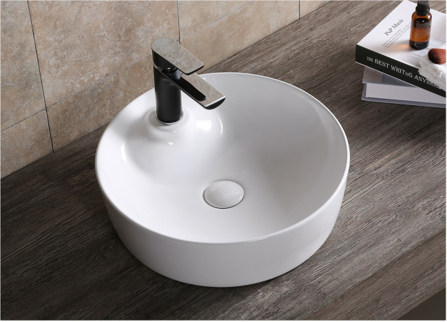Ceruttispa CR0090 накладная, белая, круглая, с отверстием под смеситель 440х440х130