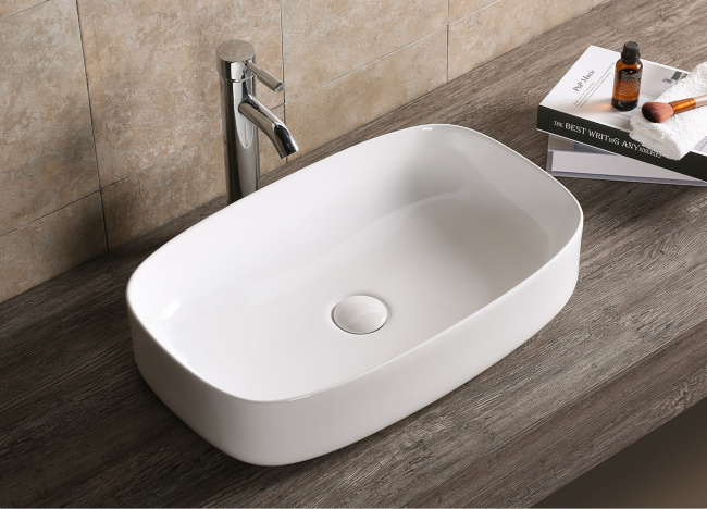 Ceruttispa CR0045 накладная, белая, прямоугольная 590х370х130