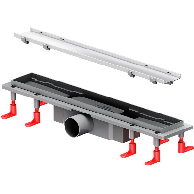 Am.Pm PrimeFlow 50 W02SC-U11-050-04SB с решеткой Хром матовый / под плитку Tile