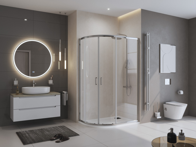 BelBagno UNO TRAY-MR-UNO-RH-120/80-550-35-W-R-NO