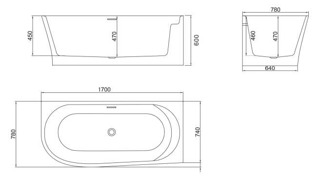 BelBagno BB410-1700-780-R