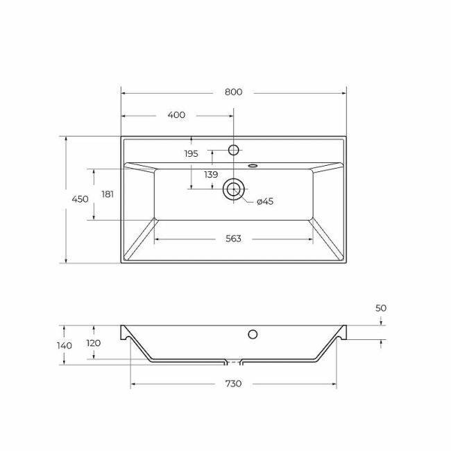 BelBagno 80 BB800/450-LV-ART-AST-NERO Черная матовая
