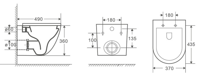 Унитаз с инсталляцией WeltWasser MARBERG 410 + MERZBACH 043 GL-BL + MAR 410 RD-CR