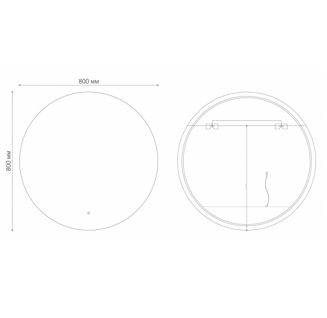 Grossman COSMO-промо (800*800*45) LED с сенсорным выключателем