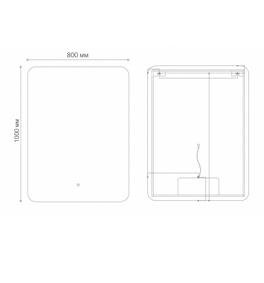 Grossman ELEGANS-промо (800*1000*45) LED с сенсорным выключателем