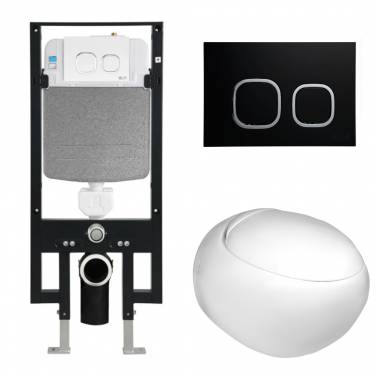 Комплект (инсталляция+унитаз+кнопка) WeltWasser AMBERG 497 + JECKENBACH 004 GL-WT + AMBERG RD-BL