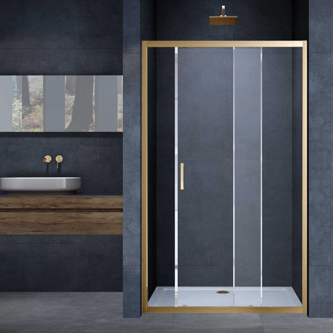 Vincea Alpha VDS-3AL110CLG, 1100, брашированное золото, стекло прозрачное