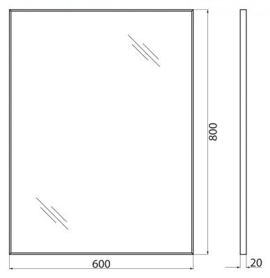 BelBagno 60x80 SPC-AL-600-800 Nero