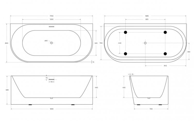 BelBagno BB412-1700-800-MATT