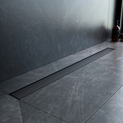 Am.Pm MasterFlow 90 W01SC-U11-090-04BM с Черной матовой решеткой / под плитку Tile