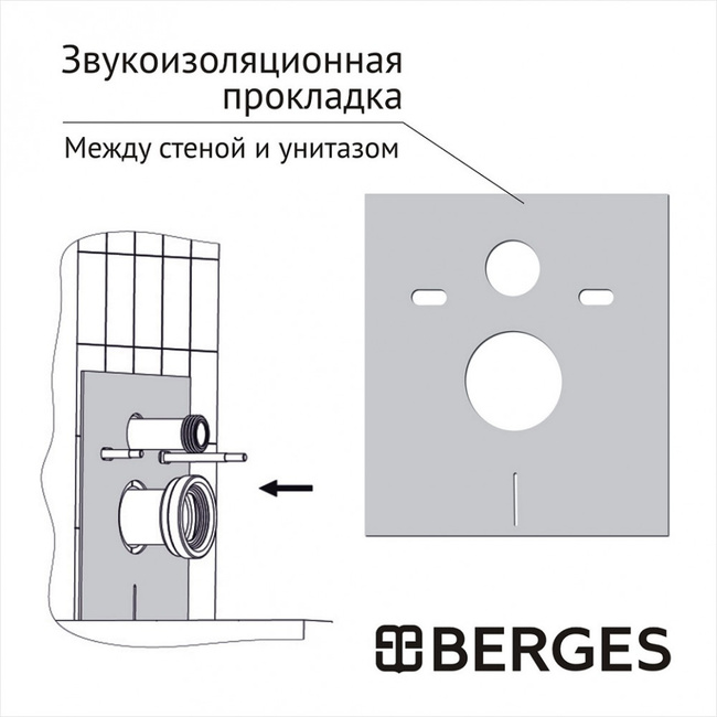 BERGES АТОМ Line 410 кнопка Soft Touch черная/хром глянец(040342)