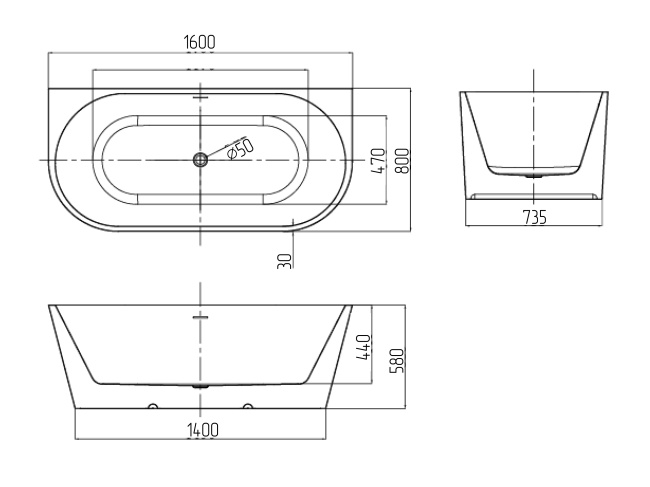 Grossman Cristal GR-16072 (160x80x58),1 место