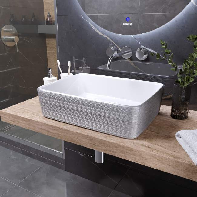 Grossman GR-3016SW (480х370х130) серебро,белая внутри,1 место