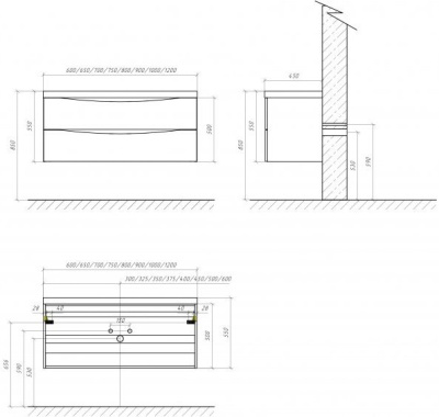 BelBagno Marino 100 см MARINO-1000-2C-SO-RG-P