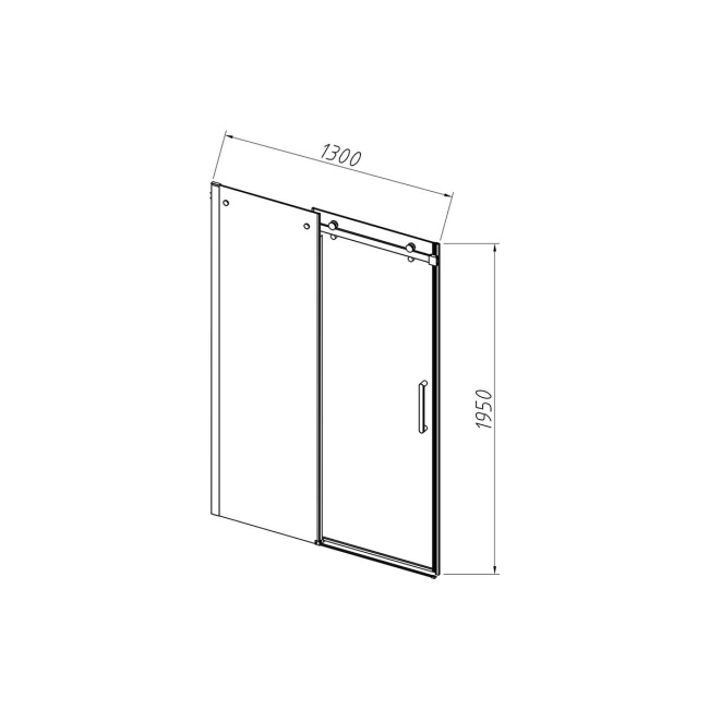 Vincea Como-N VDS-4CN130CL, 1300, хром, стекло прозрачное