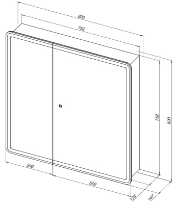 Aquanet Оптима 80 с LED подсветкой