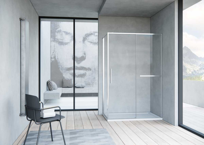 Vincea Slim Soft VSR-1SS8011CL, 1100*800, хром, стекло прозрачное