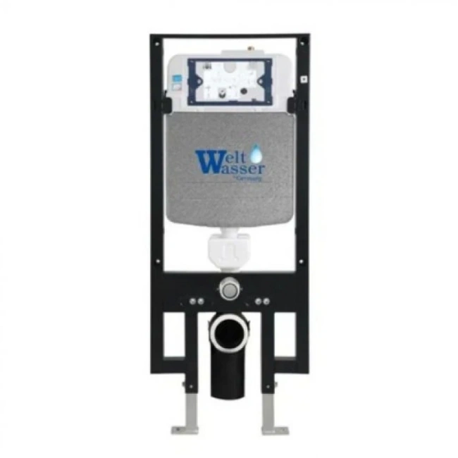 Комплект Weltwasser 10000011289 подвесной унитаз Merzbach 043 GL-WT + инсталляция Amberg 497 + кнопка Amberg RD-MT CR