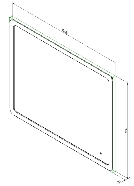 Aquanet Ирис 100x80 с подсветкой LED